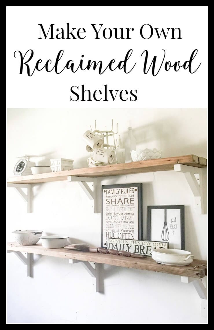 Make your own reclaimed wood shelves, with step by step instructions it is easier than you think. | Twelveonmain.com