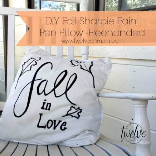 DIY Fall Pillow With a Sharpie Paint Pen