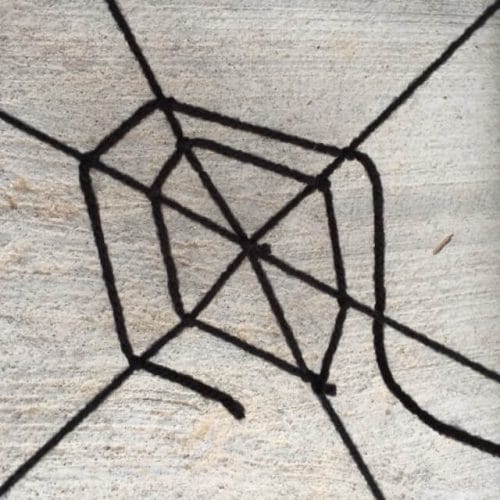 DIY Framed Spider Web