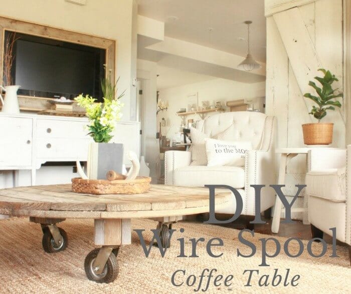 DIY Wire Spool Coffee Table - Easy Repurposed Project - Twelve On Main