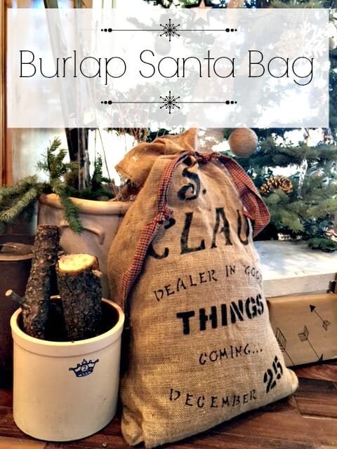 Burlap best sale santa bags