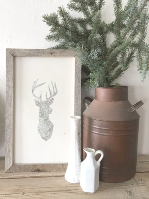 12 Days of Farmhouse Christmas- Day 1 Deer Head Art