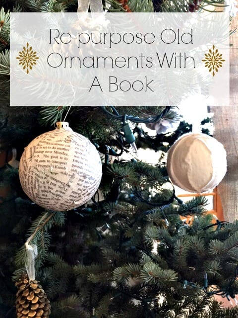 Re-purpose Old Ornaments With A Book