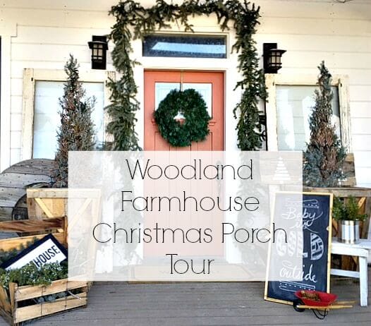 Woodland Farmhouse Christmas Porch Tour