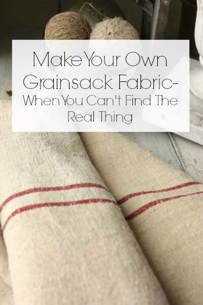 Make Your Own Grainsack Fabric