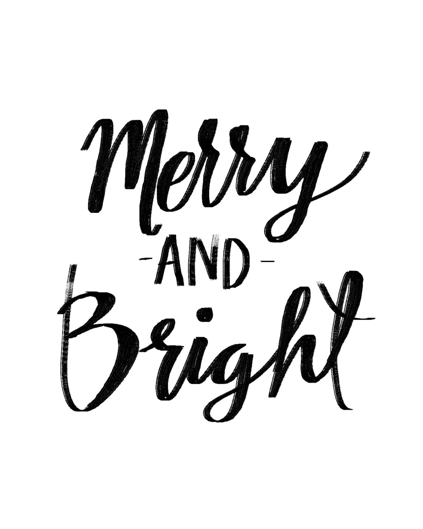 Merry and Bright – Free Printable