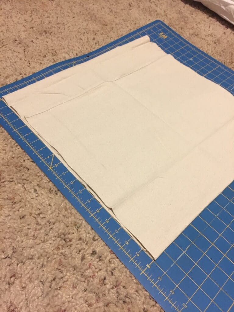 How to Sew A Canvas Drop Cloth Envelope Pillow Cover - Twelve On Main