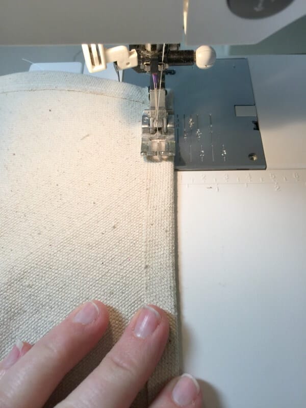 How to sew through dropcloth to make an easy fabric sign