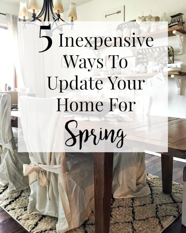 5 inexpensive ways to update your home for spring with spring decoration. |Twelveonmain.com