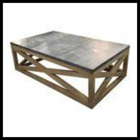 Custom Coffee Table with Metal Top |Twelveonmain.com