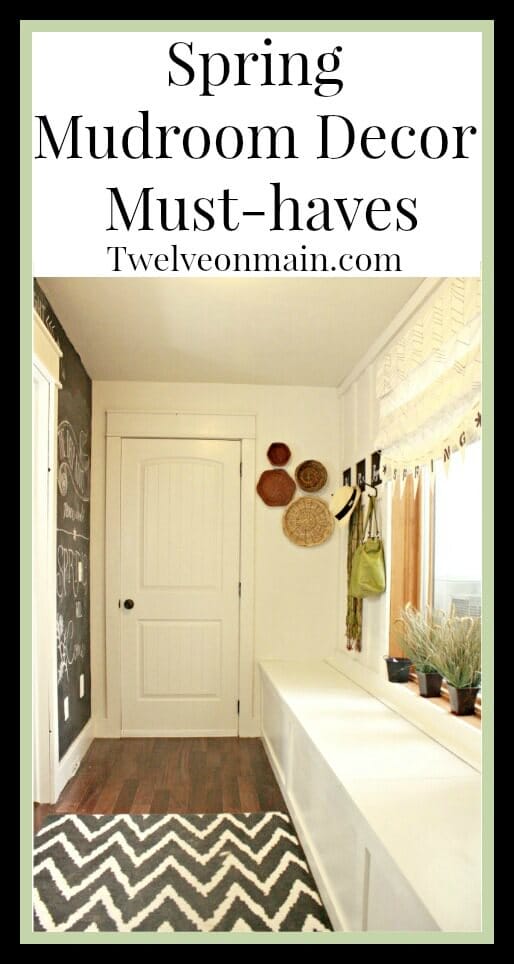 Spring mudroom decor for a fresh farmhouse look. | Twelveonmain.com