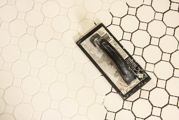 Grout tile like a pro! Don't let tile intimidate you, it is easier than you think! | Twelveonmain.com