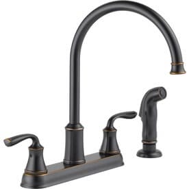Laundry room farmhouse essentials. This high arc faucet is so great!