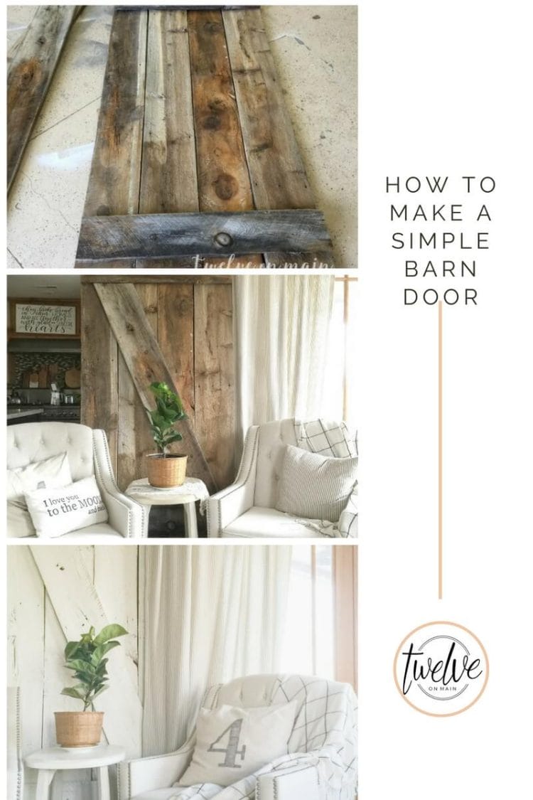 This tutorial on how to make a simple barn door is so easy!  I love the idea of using it as a backdrop!