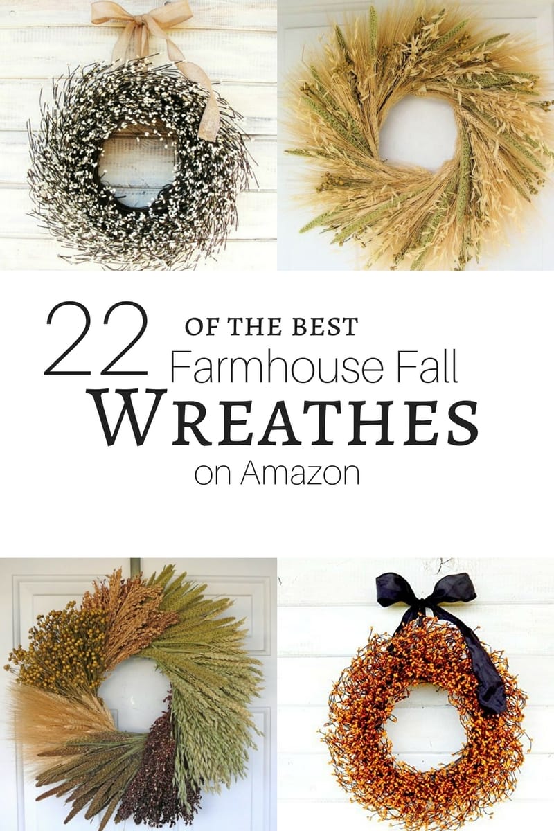 22 of the best farmhouse fall wreathes on Amazon!!
