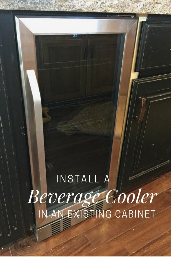 Install a beverage cooler in an existing cabinet.