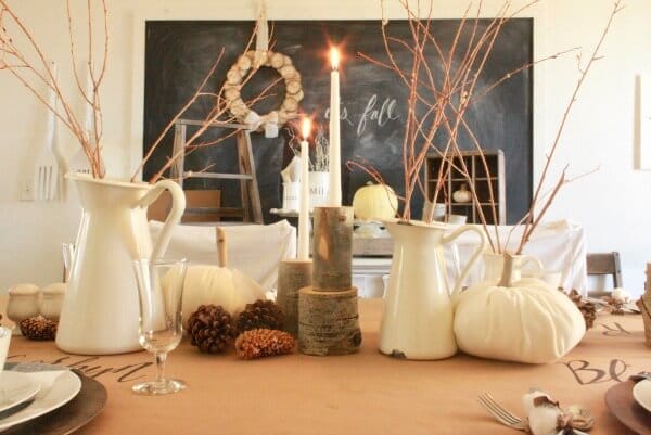 Fall Tablescape with Simple Farmhouse Touches - Twelve On Main