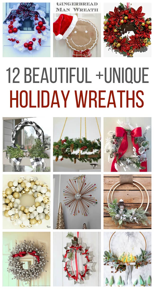12 unique holiday wreath ideas that you can do in your home!