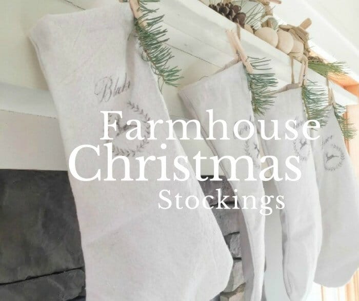 Make Simple Farmhouse Style Christmas Stockings