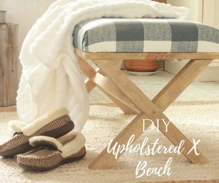 DIY Upholstered X Bench