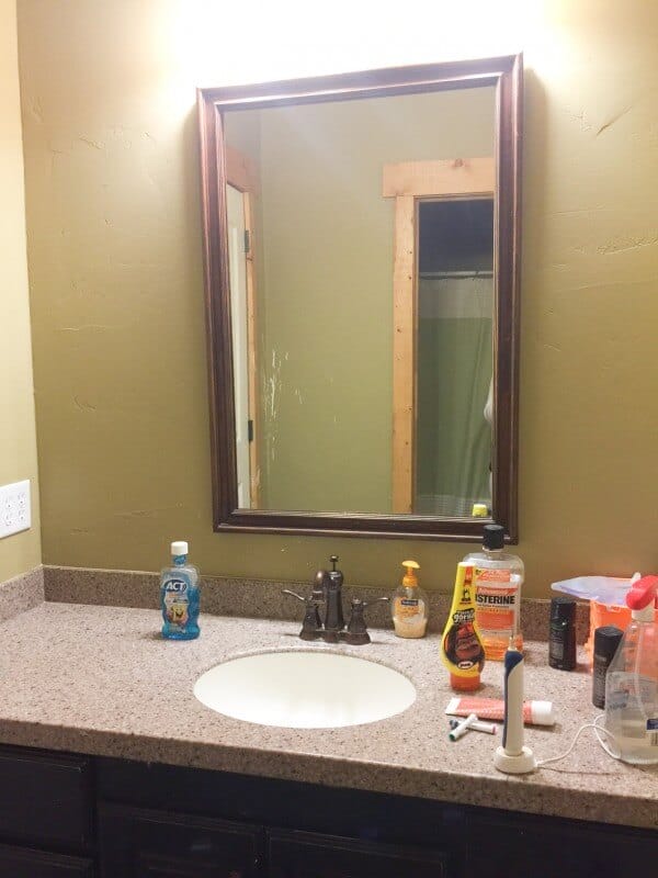 This ugly bathroom was in dire need of a budget friendly bathroom makeover, You have to see the after!!