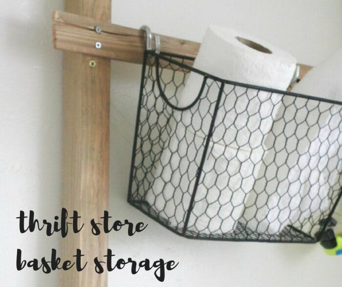 Create this thrift store basket storage in less than 10 minutes!!