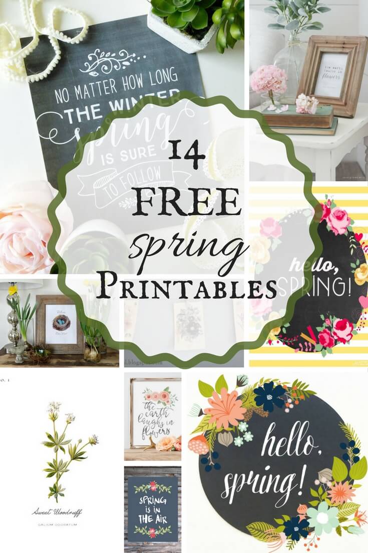 Check out these 14 Inspiring FREE spring printables and brighten up your space!