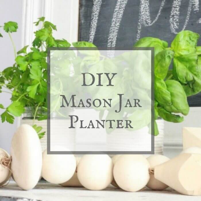 These DIY mason jar herb planters are the easiest DIY project and took less than 10 minutes to make!