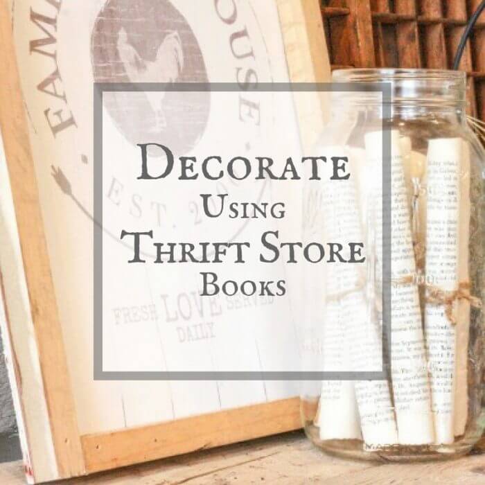 I love to decorate using thrift store books. See how easy this project was!