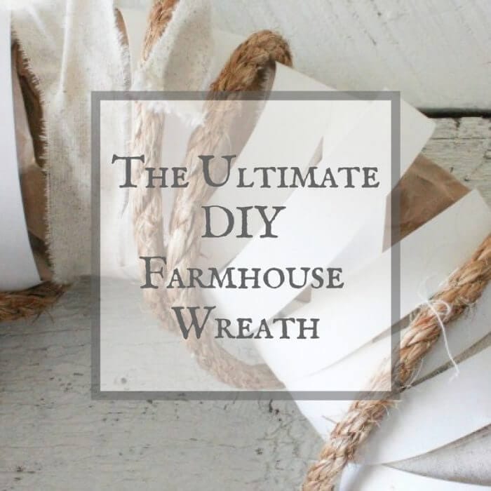 Use random items from home to create the ultimate DIY farmhouse wreath.