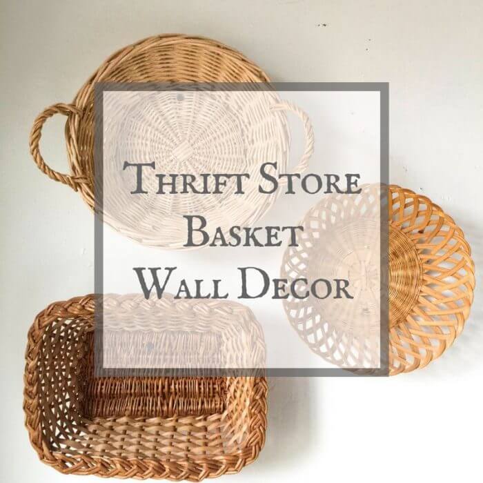Basket Wall Decor from a Thrift Store