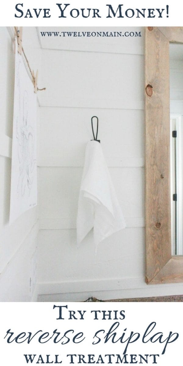 Use this DIY reverse shiplap to create a stylish farmhouse style for less than traditional shiplap!