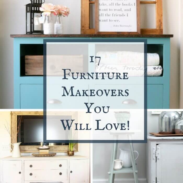 Looking for simple DIY project inspiration? Check out these 17 furniture makeovers that you will love! Transform your home with some of these DIY ideas!