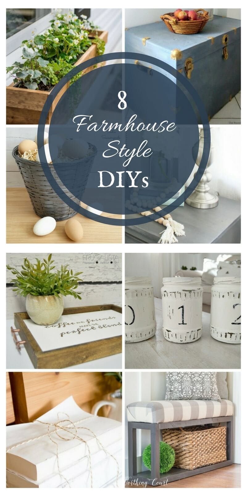 8 Farmhouse Style DIY Projects | Merry Monday Link Party