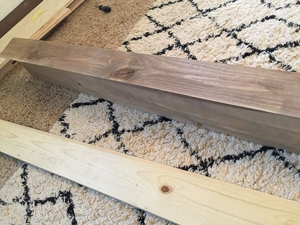 How to make faux wood beams that are easy to install and inexpensive to make!