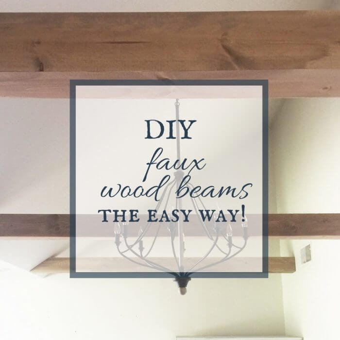 DIY faux wood beams the easy way! Check out this full tutorial!