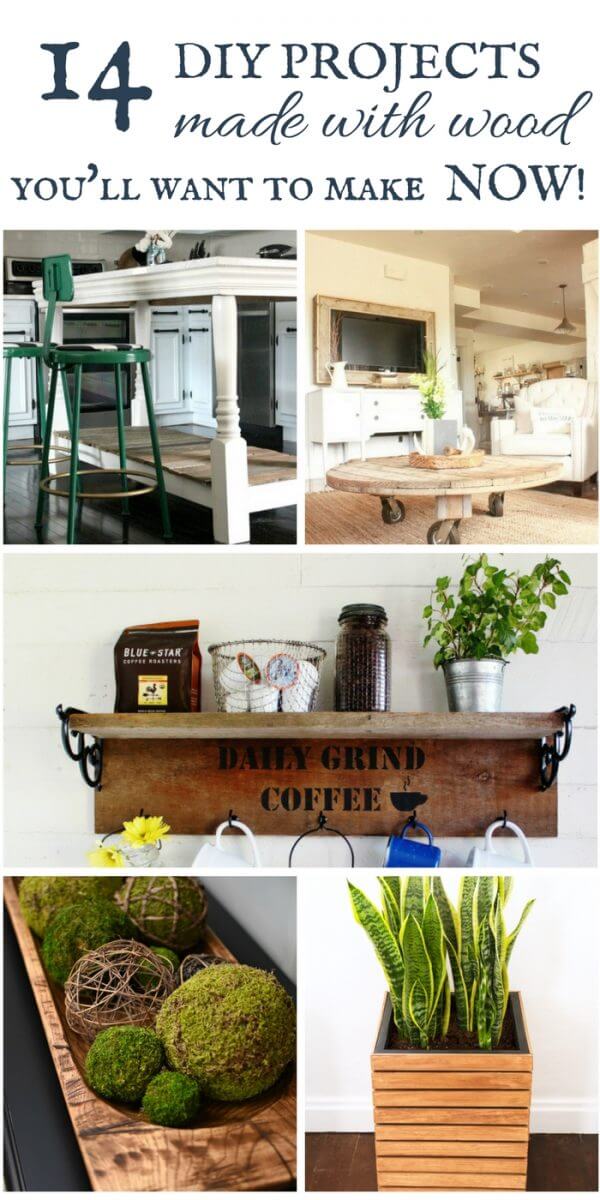 14 easy wood projects that you can do at home this weekend!