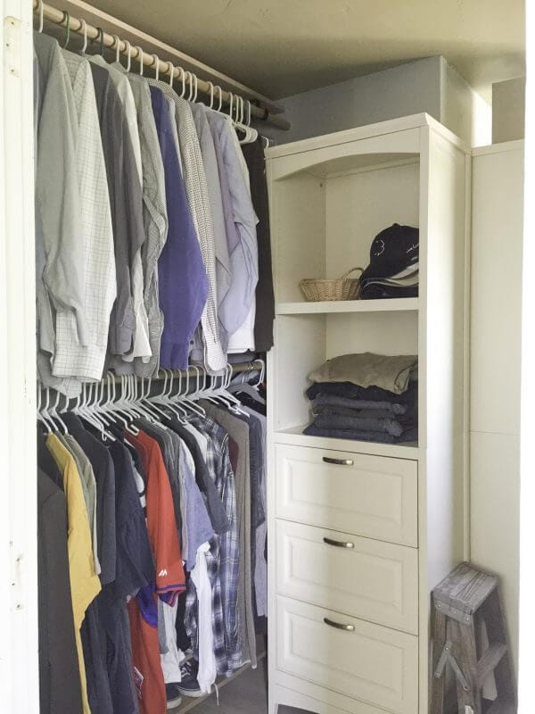 farmhouse style closet | closet organization | organized closet | organization tips | closets | farmhouse closet 