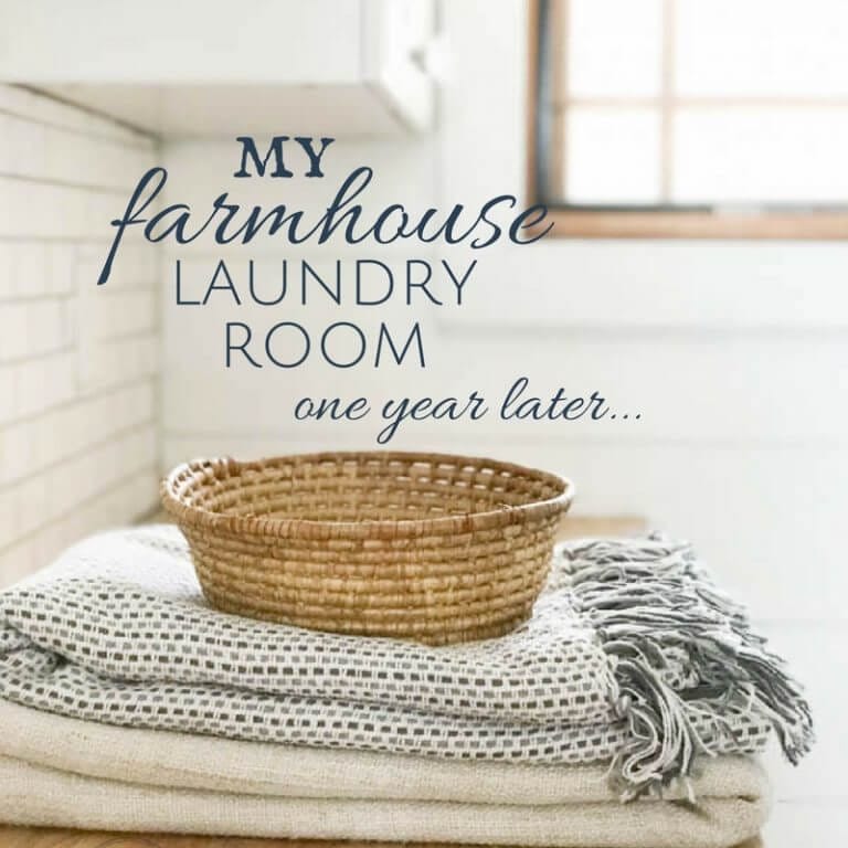 My Farmhouse Laundry Room – One Year Later