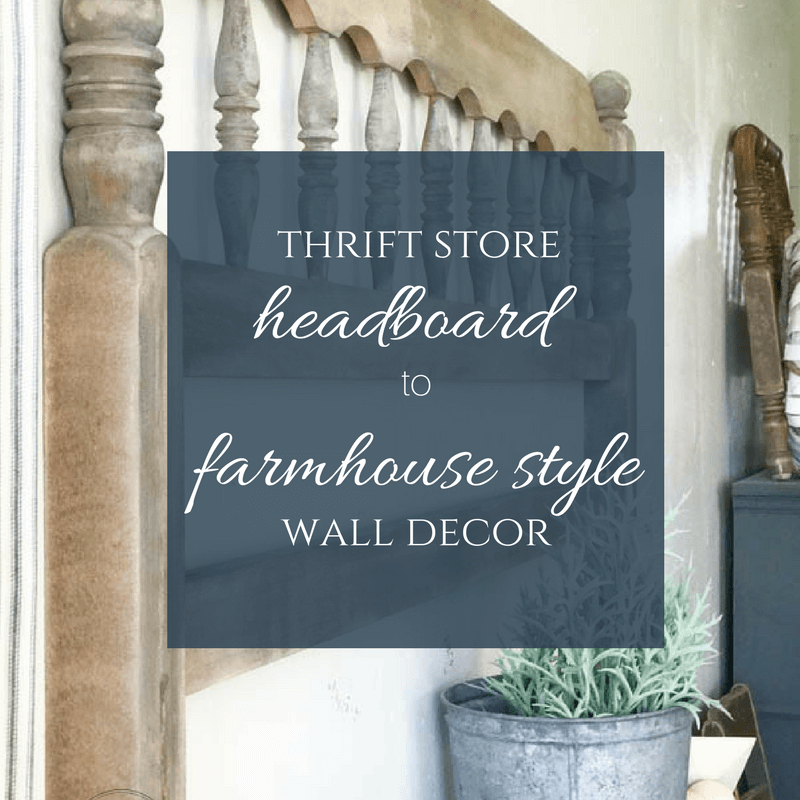 Don't pass up that headboard !at the thrift store Transform that thrift store headboard to farmhouse style wall decor! Such a cool idea!