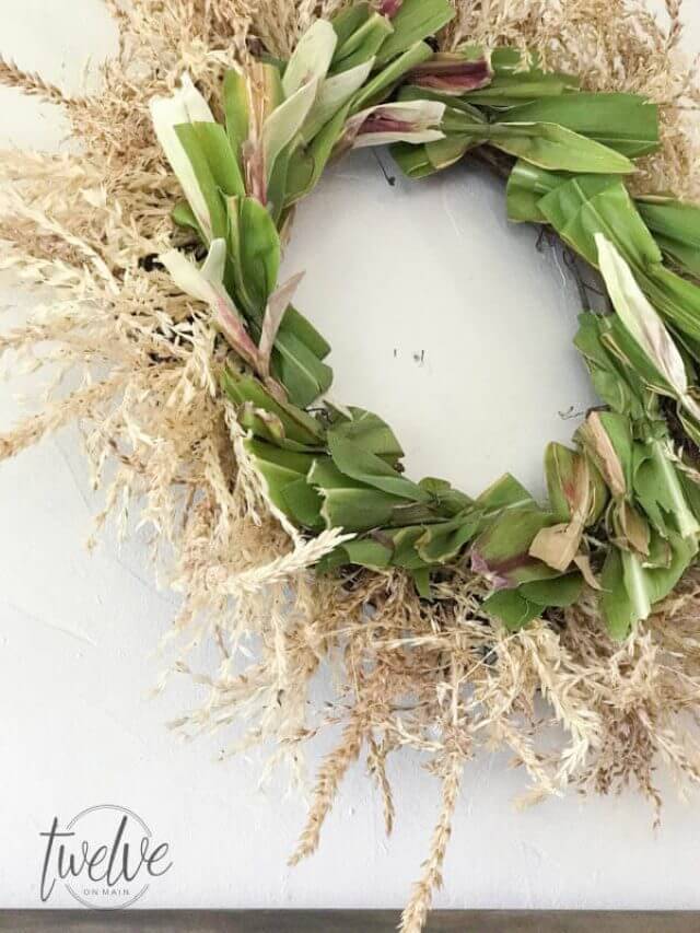 DIY Cornstalk Fall Wreath