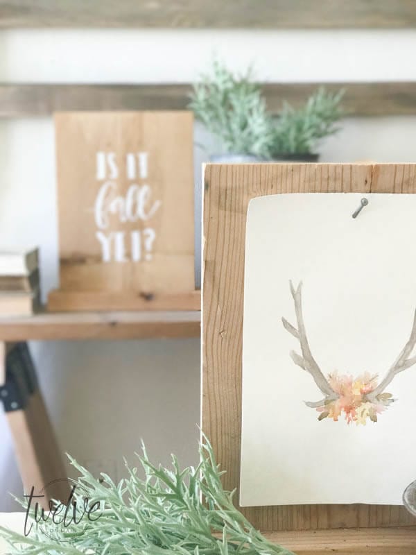 Use this easy wood sign holder to hold a farmhouse style calendar!