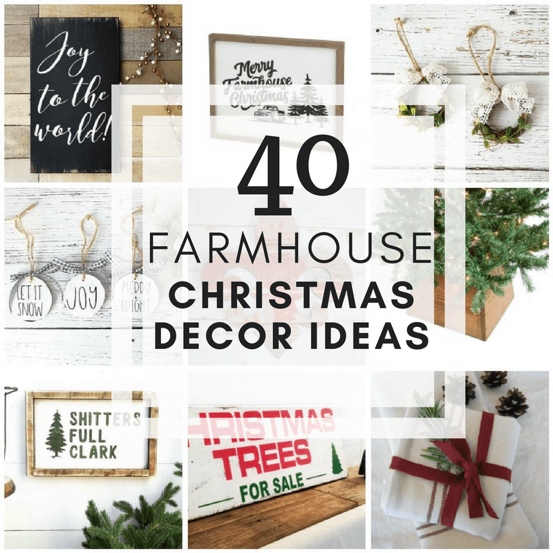Create a winter wonderland with these 40 farmhouse Christmas decor ideas for your home! Keep it simple, cozy, and beautiful and enjoy the holidays in style!