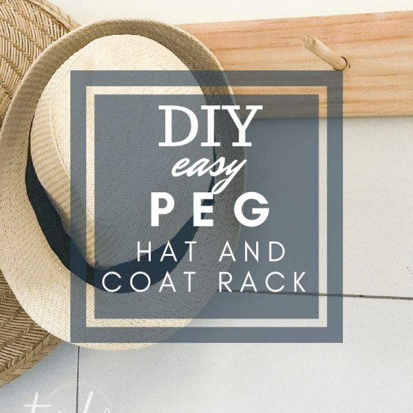 Make this easy DIY peg coat and hat rack in less than 20 minutes and for less than $10 dollars!  This is a stylish place to store your winter coats and hats!