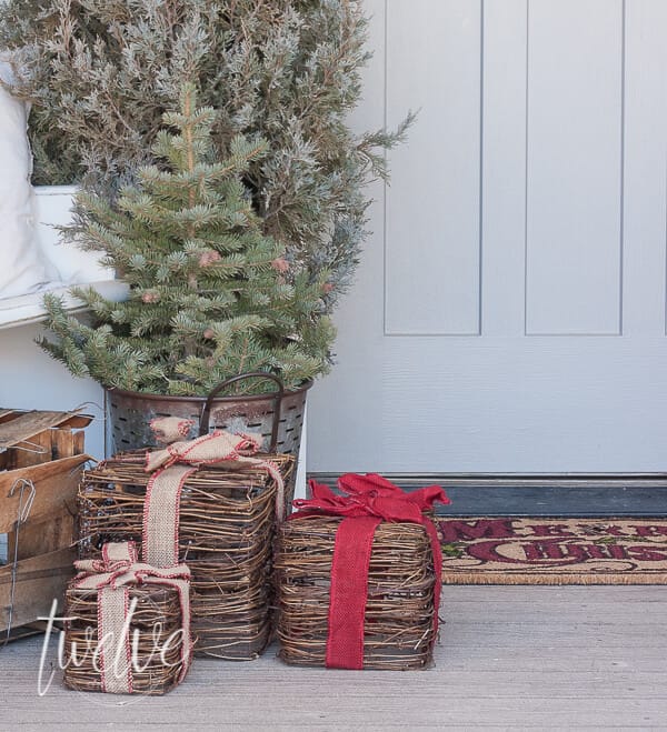 Check out this sneak peek of my woodland farmhouse Christmas porch that was created with the help of The Home Depot! I love their Christmas decor!