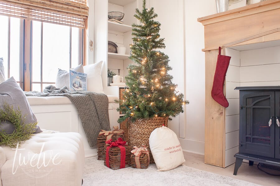 Want to decorate your bedroom for Christmas but don't know where to start? You only need a few inexpensive items to create the most cozy Christmas bedroom! #christmasdecor #farmhousechristmasbedroom