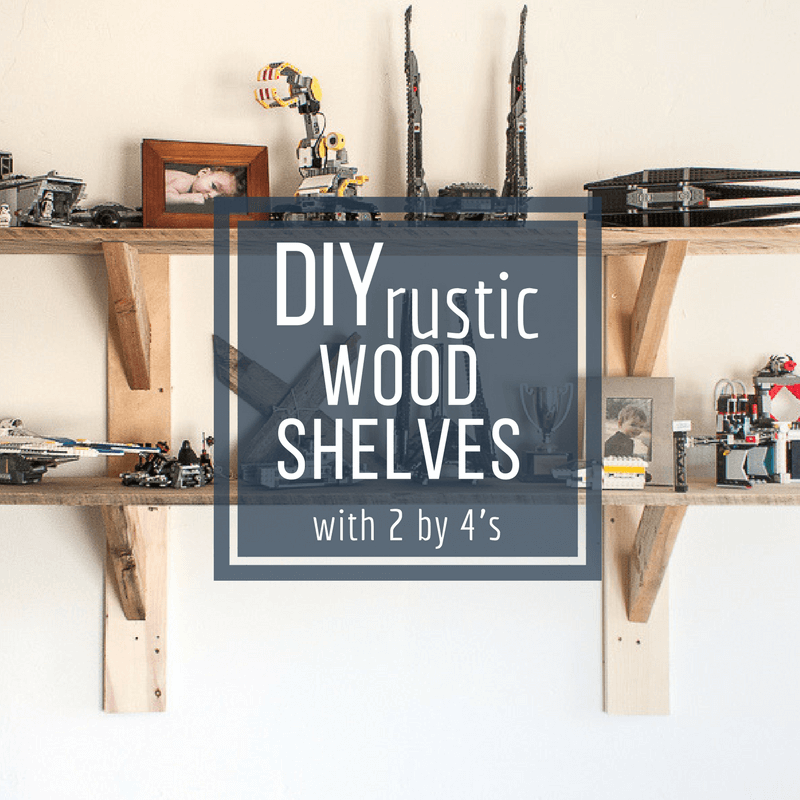 How to Make Stylish Rustic Shelves with 2 by 4’s