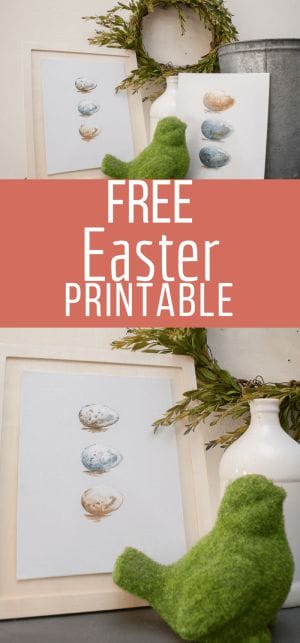 Add this sweet hand painted Easter printable to your homes Easter decor and enjoy the holiday with family and friends! #TwelveOnMain #easter #easterdecor #printables #easterprintables