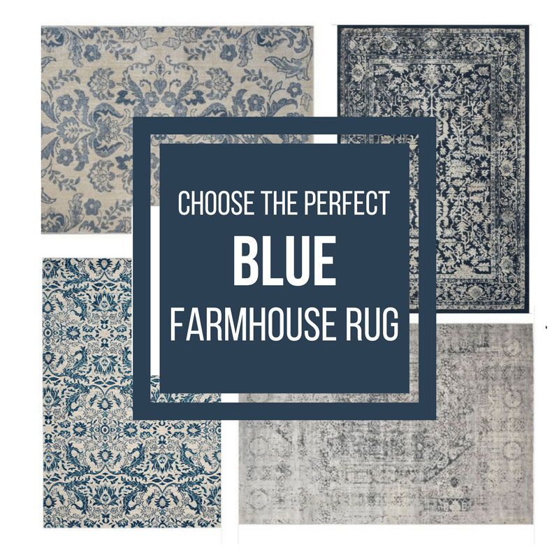 I've already done all the shopping for you!  This guide for blue farmhouse rugs will help you choose the perfect rug for your space!  Read on to find the exact farmhouse rug you are looking for.