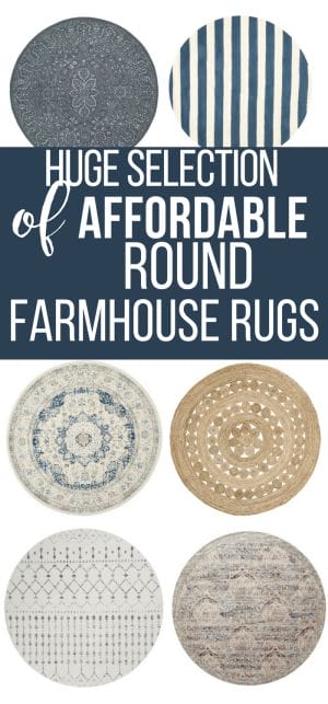 Have you ever considered using round rugs in your home decor?  Check out this ultimate guide to farmhouse style round rugs and try one in your home today!#TwelveOnMain #rugs